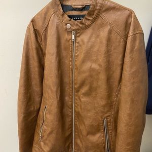 Zara Light Brown Leather Jacket